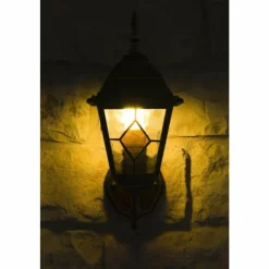 Luminaires Rustiques-hofstein Applique murale d'extérieur Antibes Brun doré, 1 lumière