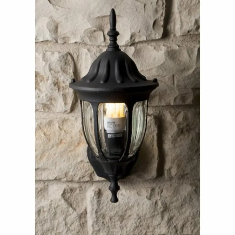 Luminaires Rabalux Applique murale d'extérieur Rabalux Milano Noir, Transparent, 1 lumière