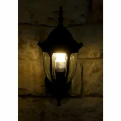 Luminaires Rabalux Applique murale d'extérieur Rabalux Milano Noir, Transparent, 1 lumière