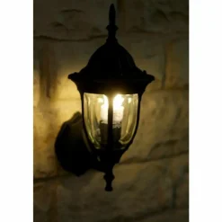 Luminaires Rabalux Applique murale d'extérieur Rabalux Milano Noir, Transparent, 1 lumière