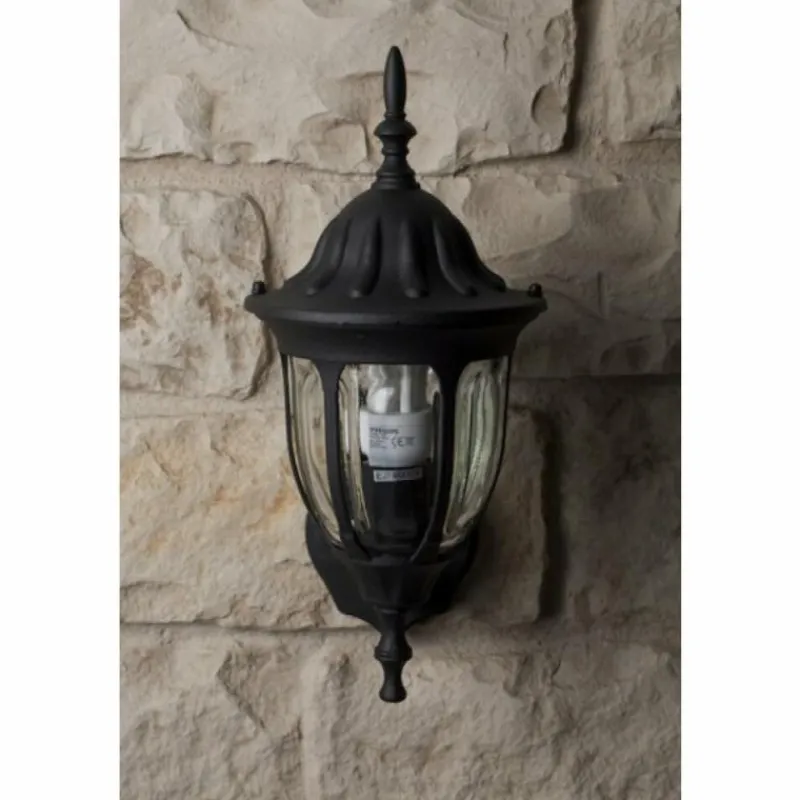 Luminaires Rabalux Applique murale d'extérieur Rabalux Milano Noir, Transparent, 1 lumière