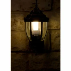 Lampes Dorées-Luminaires Rabalux Applique murale d'extérieur Rabalux Nizza Or, Laiton, Transparent