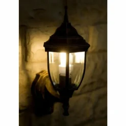 Lampes Dorées-Luminaires Rabalux Applique murale d'extérieur Rabalux Nizza Or, Laiton, Transparent