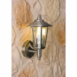 hofstein Applique murale d'extérieur Moskau Acier inoxydable, Transparent, 1 lumière