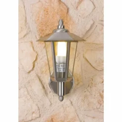 hofstein Applique murale d'extérieur Moskau Acier inoxydable, Transparent, 1 lumière