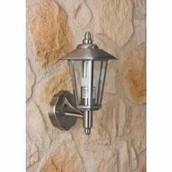 hofstein Applique murale d'extérieur Moskau Acier inoxydable, Transparent, 1 lumière