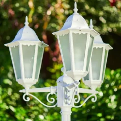 Luminaires Rustiques-hofstein Applique murale d'extérieur LED Lutec FOCUS Blanc, 3 lumières