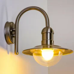 hofstein Applique murale d'extérieur Elima Acier inoxydable, 1 lumière