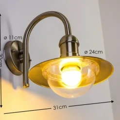 hofstein Applique murale d'extérieur Elima Acier inoxydable, 1 lumière