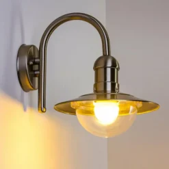 hofstein Applique murale d'extérieur Elima Acier inoxydable, 1 lumière