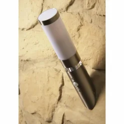 Luminaires Brilliant Applique murale d'extérieur Brilliant Bole Acier inoxydable, 1 lumière, Détecteur de mouvement