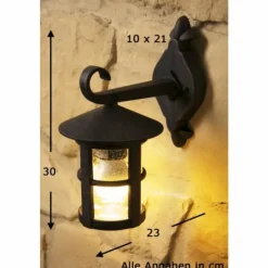 Luminaires Rustiques-Luminaires Brilliant Applique murale d'extérieur Brilliant Jordy Brun, Rouille, Noir, Transparent, 1 lumière