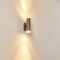 hofstein Applique murale d'extérieur Malaga Acier inoxydable, 2 lumières