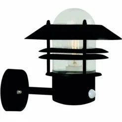 Luminaires Nordlux Applique murale d'extérieur Nordlux BLOKHUS Noir, 1 lumière, Détecteur de mouvement