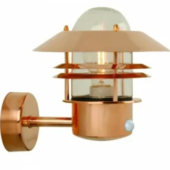 Luminaires Nordlux Applique murale d'extérieur Nordlux BLOKHUS Cuivre, 1 lumière, Détecteur de mouvement