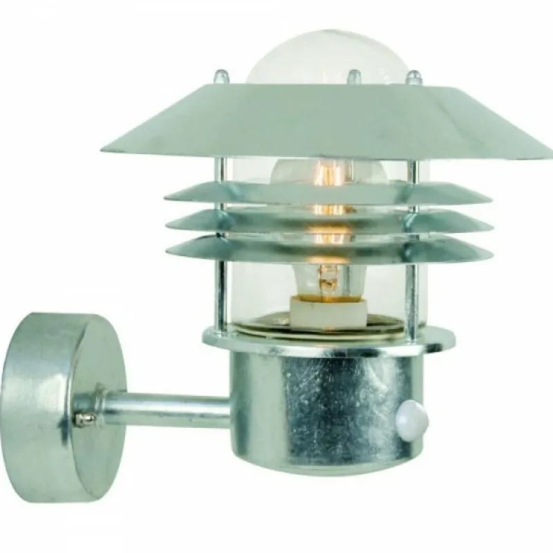 Luminaires Nordlux Applique murale d'extérieur Nordlux VEJERS Zingué, 1 lumière, Détecteur de mouvement