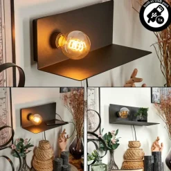 hofstein Applique murale Diamoukope Noir, 1 lumière