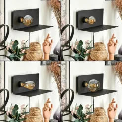 hofstein Applique murale Diamoukope Noir, 1 lumière