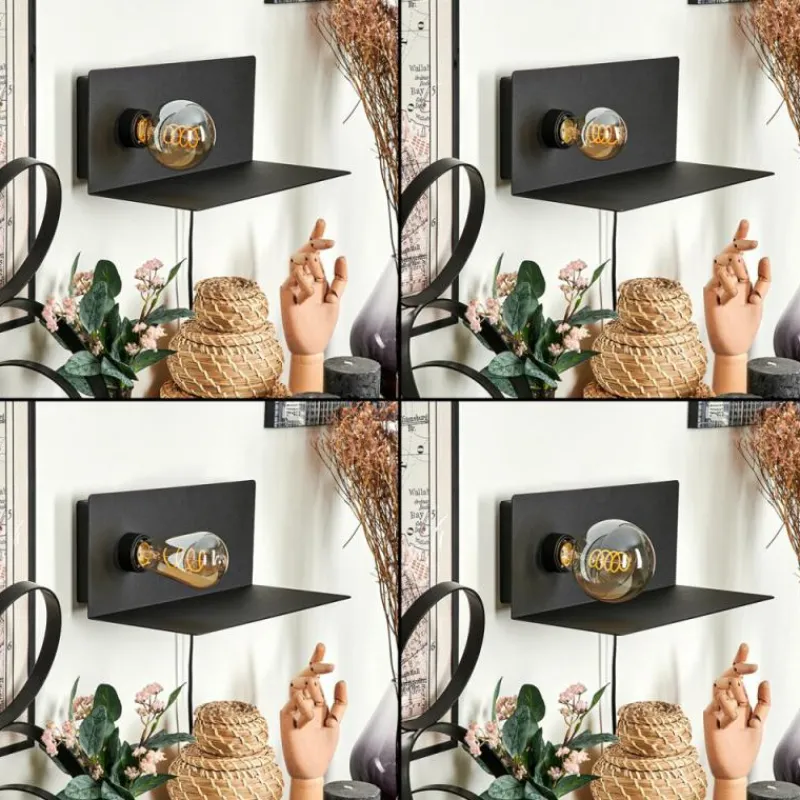 hofstein Applique murale Diamoukope Noir, 1 lumière