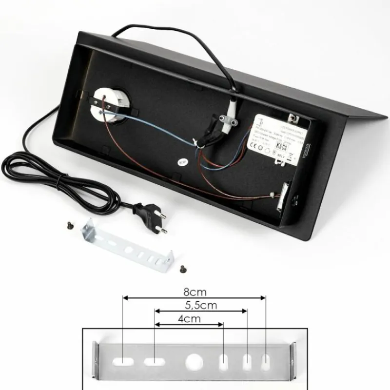 hofstein Applique murale Diamoukope Noir, 1 lumière