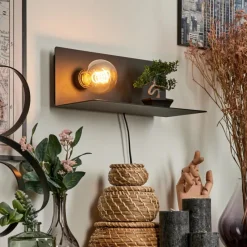 hofstein Applique murale Diamoukope Noir, 1 lumière