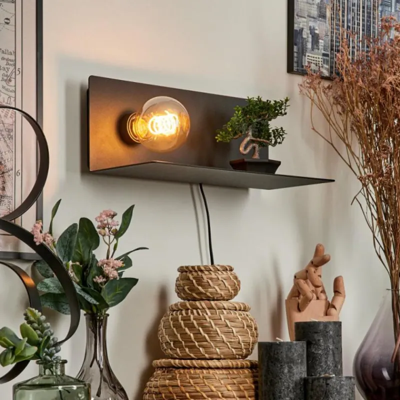 hofstein Applique murale Diamoukope Noir, 1 lumière