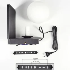 hofstein Applique murale Diamoukope Noir, 1 lumière