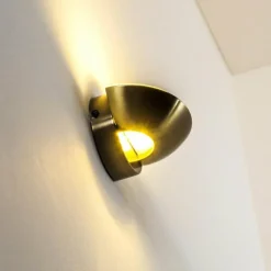 hofstein Applique murale Dominical LED Laiton, 2 lumières