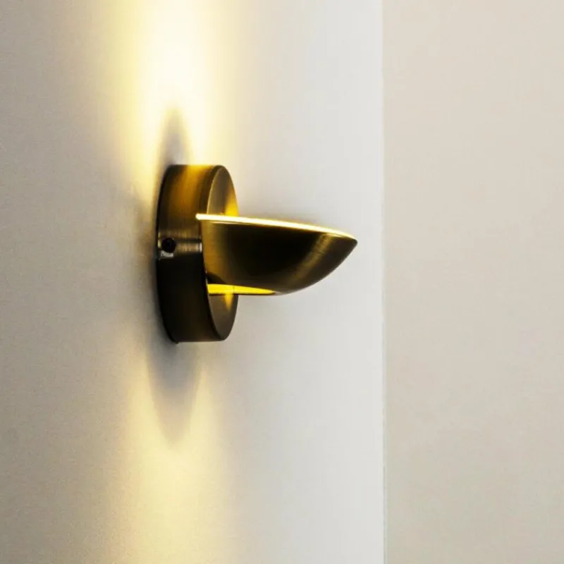 hofstein Applique murale Dominical LED Laiton, 2 lumières