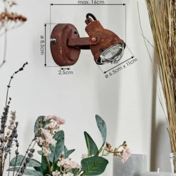 hofstein Applique murale Drobak Rouille, 1 lumière