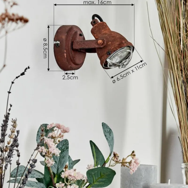 hofstein Applique murale Drobak Rouille, 1 lumière