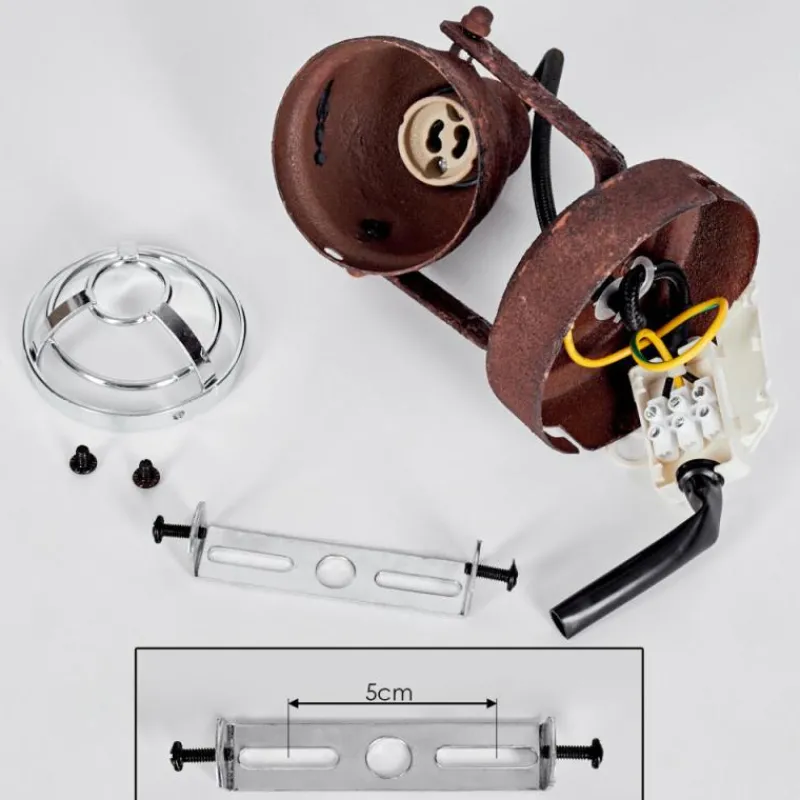 hofstein Applique murale Drobak Rouille, 1 lumière