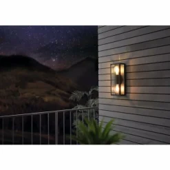 Luminaires Eglo Applique murale EGLO ALAMONTE Noir, 2 lumières