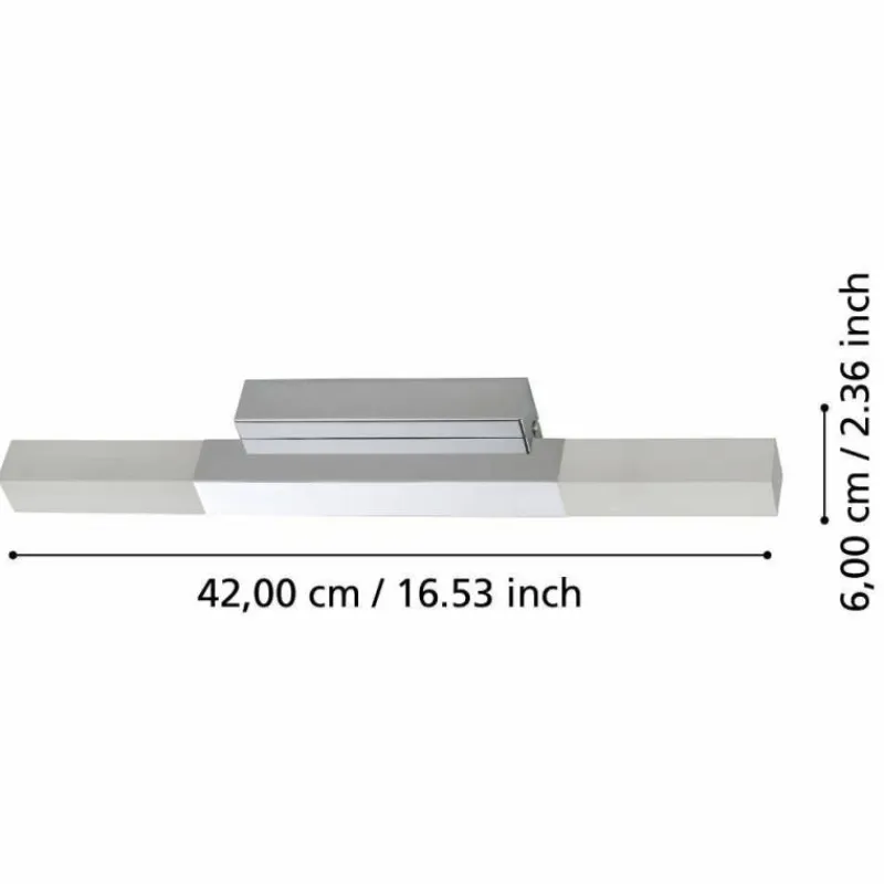 Luminaires Eglo Applique murale Eglo ALCUDIA LED Chrome, 2 lumières* Éclairage Led