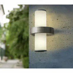 Luminaires Eglo Applique murale Eglo BEVERLY Acier inoxydable