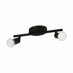 Luminaires Eglo Applique murale Eglo BUZZ-LED Noir, 2 lumières* Éclairage Led