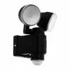 Luminaires Eglo Applique murale EGLO CASABAS LED Noir, 2 lumières, Détecteur de mouvement