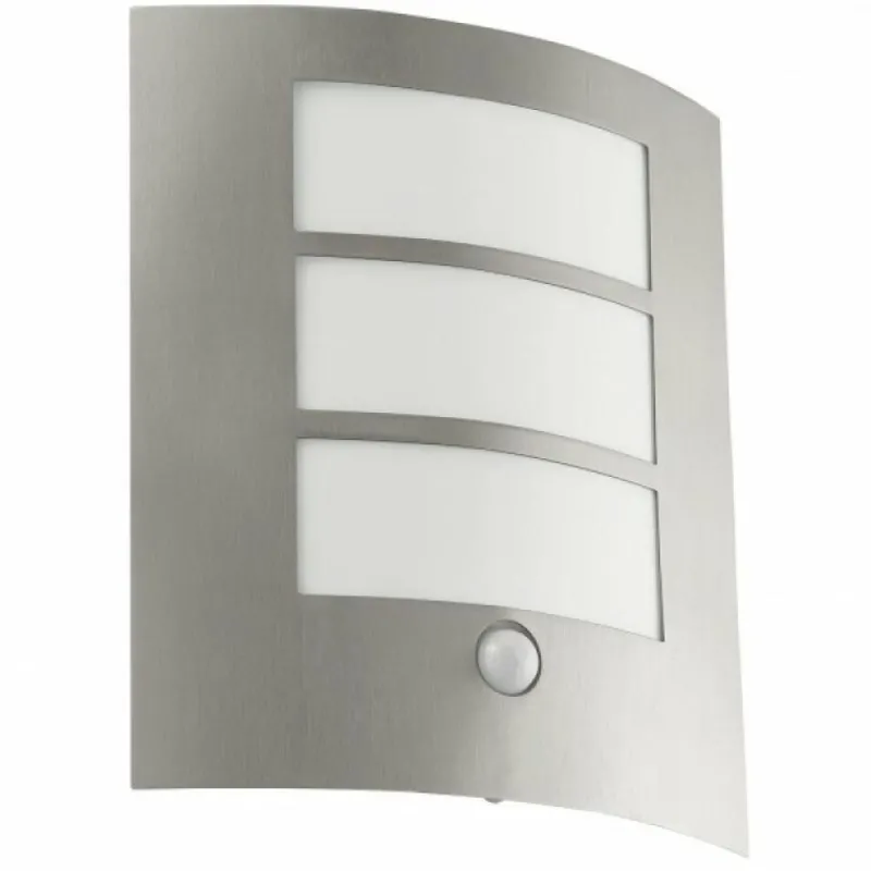 Luminaires Eglo Applique murale Eglo CITY Acier inoxydable, Détecteur de mouvement