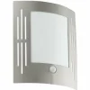 Luminaires Eglo Applique murale Eglo CITY Acier inoxydable, Détecteur de mouvement