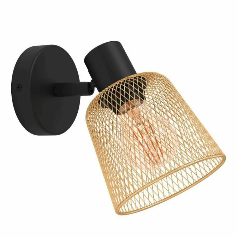 Luminaires Eglo Applique murale Eglo COSLADA Noir, 1 lumière* Spots Et Projecteurs