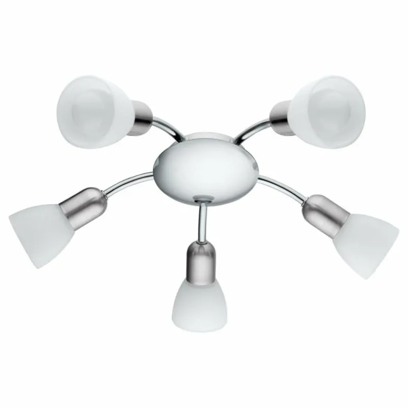 Luminaires Eglo Applique murale Eglo Dakar 6 LED Chrome, Nickel mat, 5 lumières