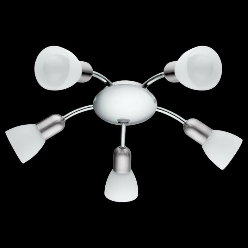 Luminaires Eglo Applique murale Eglo Dakar 6 LED Chrome, Nickel mat, 5 lumières