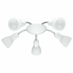 Luminaires Eglo Applique murale Eglo Dakar 6 LED Chrome, Blanc, 5 lumières