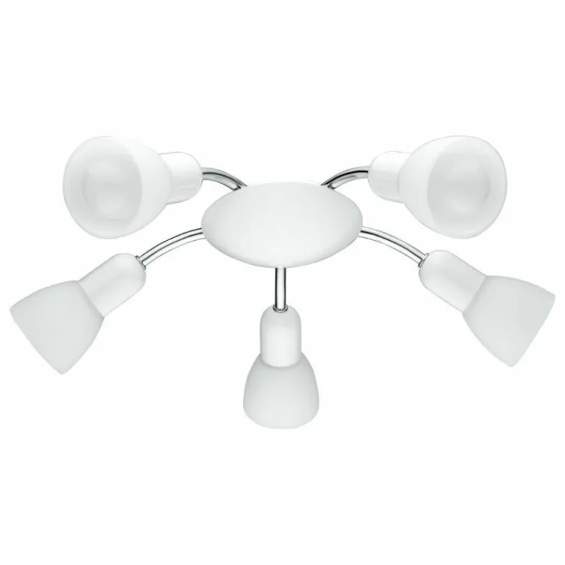 Luminaires Eglo Applique murale Eglo Dakar 6 LED Chrome, Blanc, 5 lumières