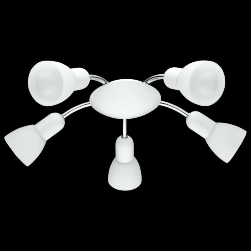 Luminaires Eglo Applique murale Eglo Dakar 6 LED Chrome, Blanc, 5 lumières