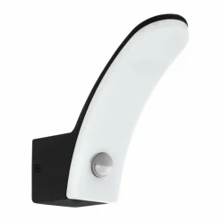 Luminaires Eglo Applique murale EGLO FIUMICINO LED Noir, 1 lumière, Détecteur de mouvement