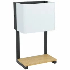 Lampes En Tissu-Luminaires Eglo Applique murale Eglo GALDAKAO LED Crème, Noir, 1 lumière