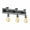 Lampes Vintages & Rétros-Luminaires Eglo Applique murale Eglo GOLDCLIFF Noir, Argenté, 3 lumières