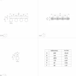Luminaires Eglo Applique murale Eglo GUANAL Noir, 4 lumières* Appliques