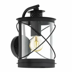 Luminaires Eglo Applique murale Eglo HILBURN Noir, 1 lumière